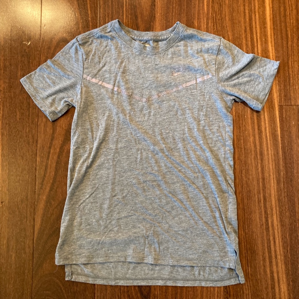 Boys Grey Nike Short Sleeve T-Shirt